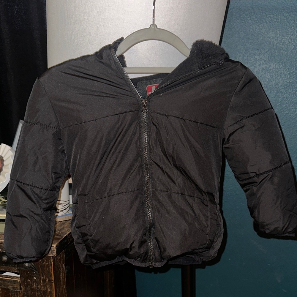 Kids Black Puffer Jacket